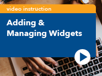 Adding & Managing Widgets